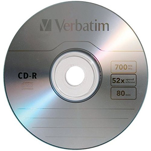 Verbatim CD R Recordable Media  Spindle  700MB 80 Minutes  Pack of 10
