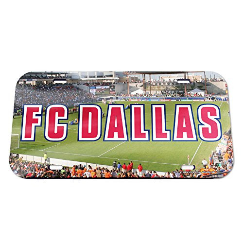 WinCraft Soccer FC Dallas 15208115 Crystal Mirror License Plate  Black
