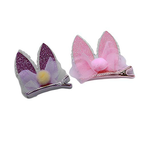 Easter Bunny Hair Clips Hairpins with Glitter Rabbit Ears Baby Girls Hair Clip JHE14 Pink Purple Bow Easter Bunny Hair Clips Hairpins with Glitter Rabbit Ears Baby Girls Hair Clip JHE14 Pink Purple Bow