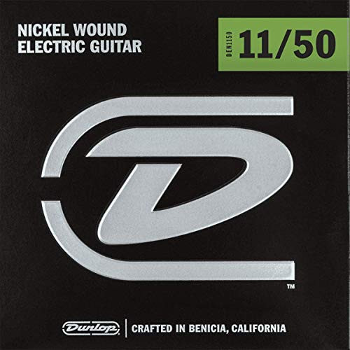Dunlop DEN1150 Nickel Wound Electric Guitar Strings  Medium Heavy   011 050  6 Strings Set