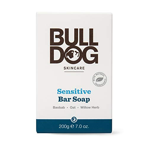 Bulldog Mens Skincare and Grooming Sensitive Skin  Fragrance Free Moisturizing Bar Soap  7 ounce