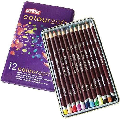 Derwent Coloursoft Pencil Tin, Assorted Color