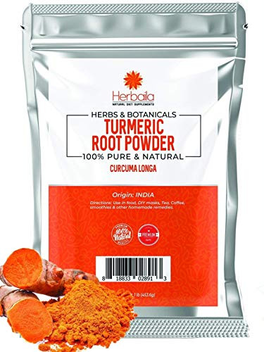 Turmeric Powder  16 oz  Ground  Raw  Curcumin  Antioxidants  non GMO  Keto  Vegan  Paleo  Indian Origin