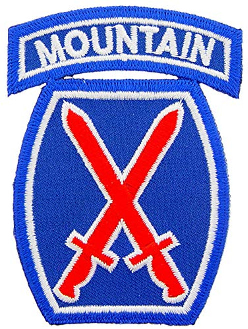 United States Army 10th Infantry Division  Full Color  Embroidered Patch with Iron On Adhesive