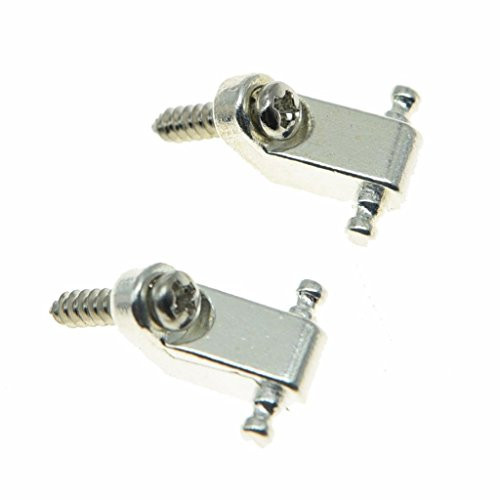 KAISH Set of 2 Silver Guitar String Trees Guitar String Retainer Guides for Fender American Strat Tele Guitars Chrome