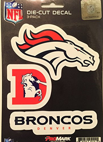 NFL Denver Broncos Team Decal  3 Pack