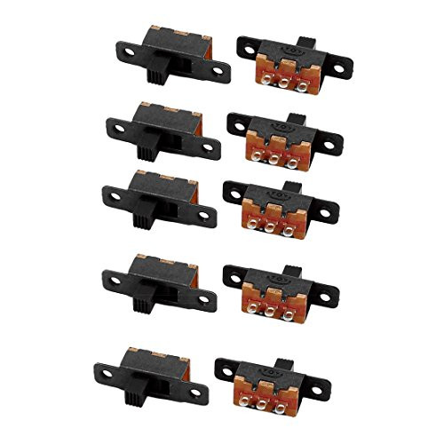 uxcell 10Pcs SS 12F16 2 Position 3P SPDT Micro Miniature Slide Switch Latching Toggle Switch
