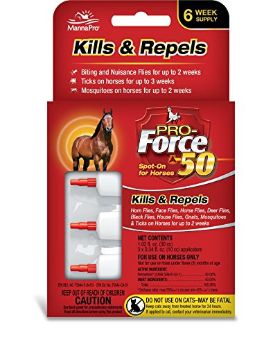 Manna Pro Pro Force 50 Spot On Fly Control for Horses  3 Count