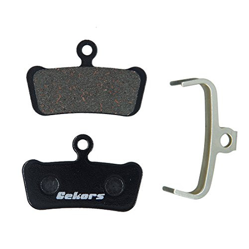 Gekors Semi Metallic Bicycle Disc Brake Pads for SRAM Guide  Avid X0 Trail  1 Pair with a Spring  Black