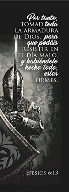 Bible Bookmark Armor of God in Spanish   Marcapaginas Biblica Armadura de Dios  25 Pack Paquete de 25