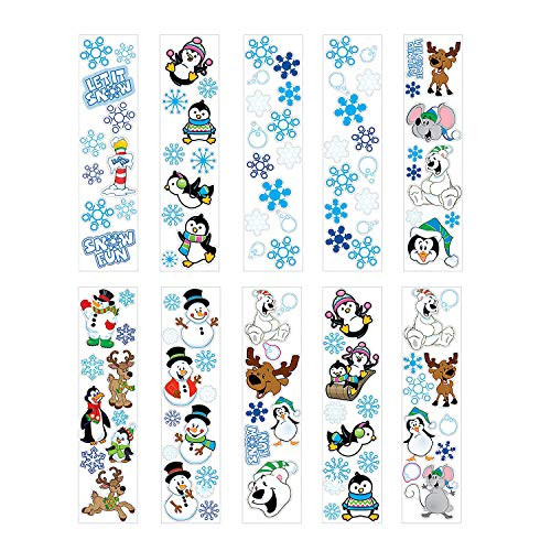 Fun Express   Winter Sticker Assortment  100 Sheets  for Winter   Stationery   Stickers   Stickers   Sheets   Winter   100 Pieces