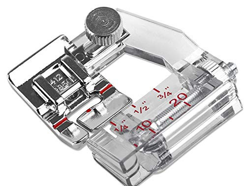 ZIGZAGSTORM 4129850 45 Adjustable Bias Binder Presser Foot for Husqvarna Viking Sewing Machine Group D 1 2 3 4 5 6 7 4129850 45