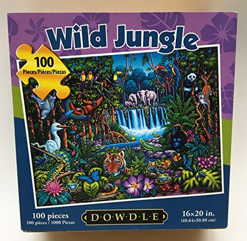 Dowdle Folk Art Wild Jungle 100 Piece Puzzle Dowdle Folk Art Wild Jungle 100 Piece Puzzle