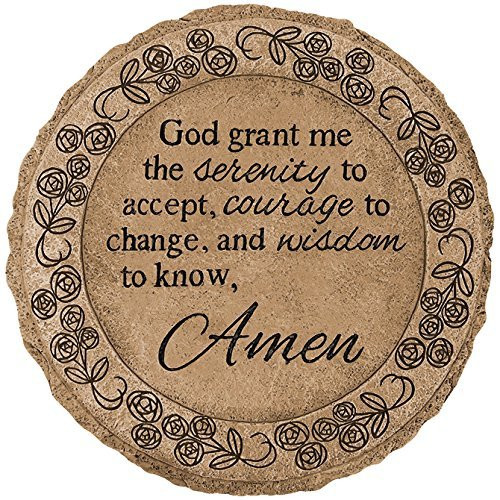 Carson 9.25" Resin Serenity Prayer Garden Stone