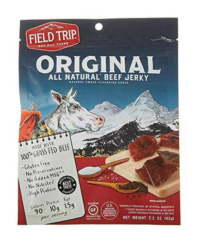 Field Trip All Natural Grass Fed Beef Jerky  Original  2 2 Ounce