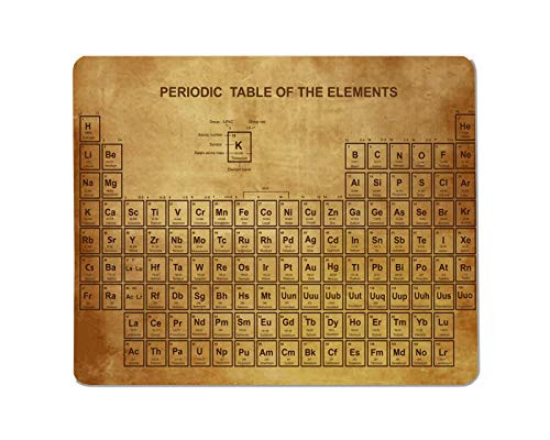 Yeuss Chemical Element Tables Rectangular Non Slip Mousepad Periodic Table of The Elements with Atomic Number  Symbol and Weight Gaming Mouse pad 200mm x 240mm