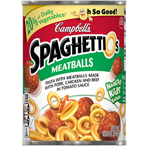 Campbell s SpaghettiOs Canned Pasta  with Meatballs  15 6 oz