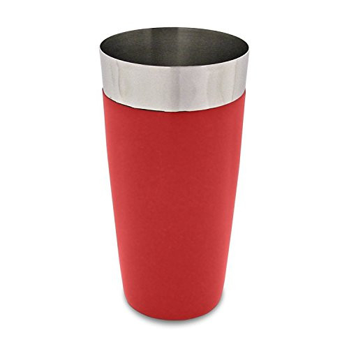 Co-Rect Boston Shaker with Vinyl Coating, 28 oz., Red