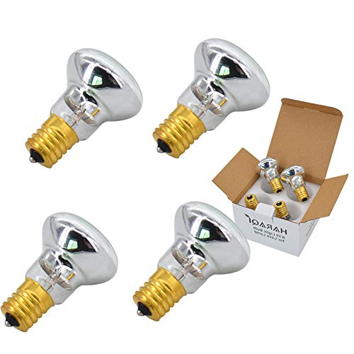 4 Pack Replacement Bulbs for Lava Lamps Glitter Lamps R39 E17 25 Watt Reflector Bulbs
