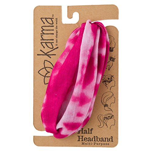 Karma Gifts Half Headband  Pink Tie Dye
