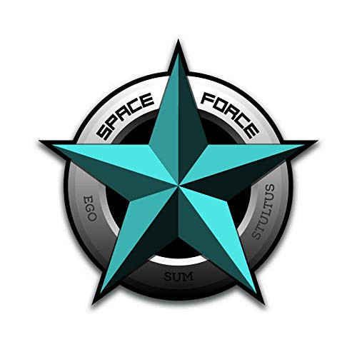 Space Force Star Vinyl Decal Sticker   Cars Trucks Vans SUVs Windows Walls Cups Laptops   Full Color Printed   5 Inch   KCD2606