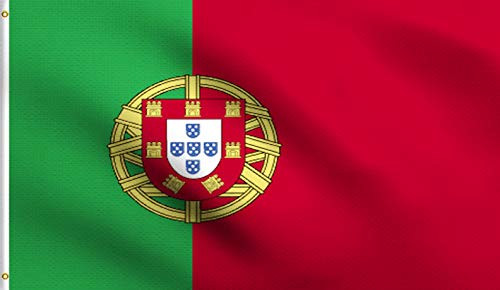 DMSE Portugal Portuguese Flag 3X5 Ft Foot 100 Polyester 100D Flag UV Resistant  3 X5  Ft Foot
