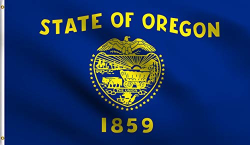 DMSE Oregon State Flag 3X5 Ft Foot 100 Polyester 100D Flag UV Resistant  3  X 5  Ft Foot