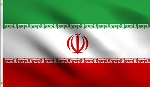 DMSE Iran Iranian National Flag 3X5 Ft Foot 100 Polyester 100D Flag UV Resistant  3  X 5  Ft Foot