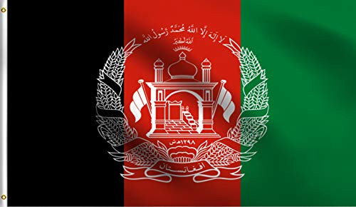 DMSE Islamic Republic of Afghanistan State and War Flag 3X5 Ft Foot 100 Polyester 100D Flag UV Resistant  3  X 5  Ft Foot