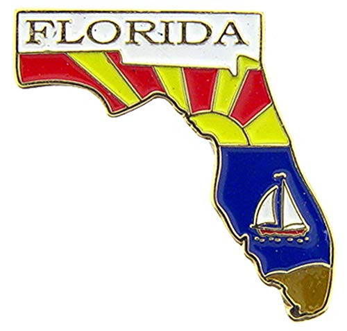 Florida State Shaped Map Lapel Metal Pin Florida State Shaped Map Lapel Metal Pin