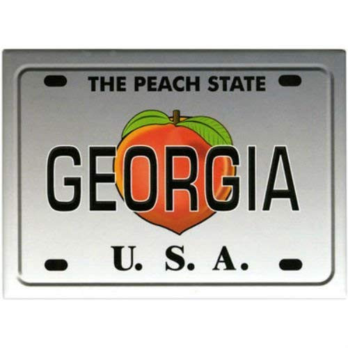 Georgia License Plate Fridge Collector s Souvenir Magnet 2 5  X 3 5