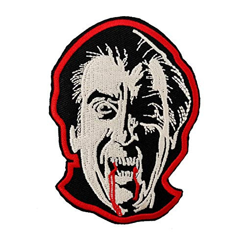 Count Dracula Christopher Lee Embroidered Iron on sew on Patch Horror Monster Gifts Count Dracula Christopher Lee Embroidered Iron on sew on Patch Horror Monster Gifts