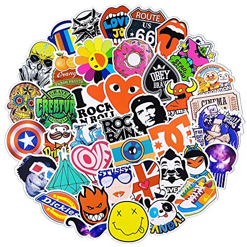 100 Pcs Random Vinyl Cute Funny Trendy Waterproof Non repetitive Stickers for Laptop Water Bottle Car Bumper Skateboard Luggage iPhone Laptop Bike Guitar?Decals Pack Gift for Girls Kids Teens Boys