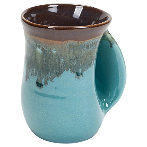 Clay in Motion Handwarmer Mug - Ocean Tide - Right Handed Clay in Motion Handwarmer Mug - Ocean Tide - Right Handed