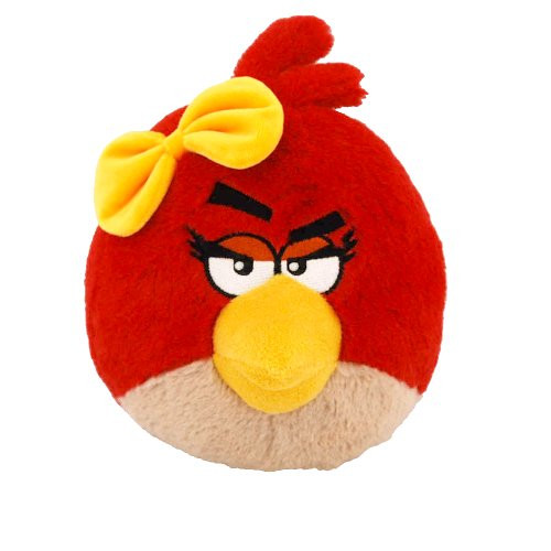 Angry Birds Plush 5-Inch Girl Red Bird with Sound