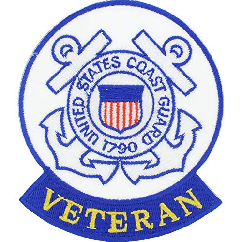 United States Coast Guard USCG Veteran Full Color Seal Embroidered Patch  with Iron On Adhesive