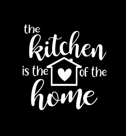 Makarios LLC The Kitchen is The Heart of The Home MKR Decal Vinyl Sticker Cars Trucks Vans Walls Laptop White 5 5 x 5 4 in MKR1247 Makarios LLC The Kitchen is The Heart of The Home MKR Decal Vinyl Sticker Cars Trucks Vans Walls Laptop White 5 5 x 5 4 in MKR1247