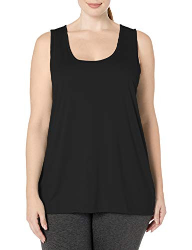 Just My Size Women s Plus Size Cooldri Tank  Black  4X