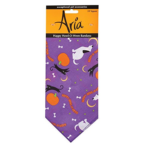 Aria Happy Howl O Ween Bandanas for Dogs  Purple