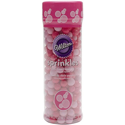 Wilton Bubble Gum Flavored Sugar Pearl Sprinkles Pink Wilton Bubble Gum Flavored Sugar Pearl Sprinkles Pink
