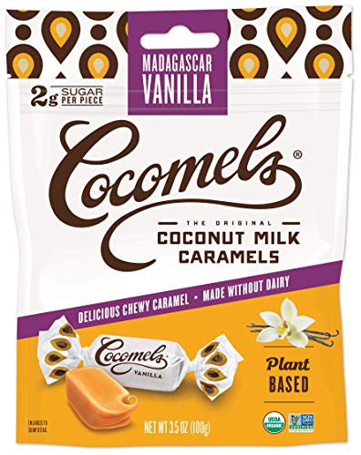 Cocomels Coconut Milk Caramels  Vanilla Flavor  Organic Candy  Dairy Free  Vegan  Gluten Free  Non GMO  No High Fructose Corn Syrup  Kosher  Plant Based   1 Pack