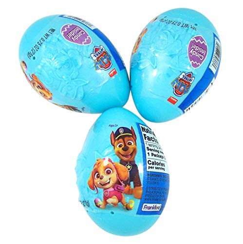 Paw Patrol Filled Plastic Easter Eggs with Candy  0 75 Ounce  Pack of 3
