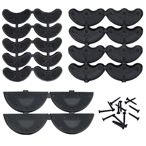 24 Pairs Shoe Repair Heel Plates Shoe Heel Tips Taps Sole Heel Repair Pad Heels Replacement with Nails  3 Sizes