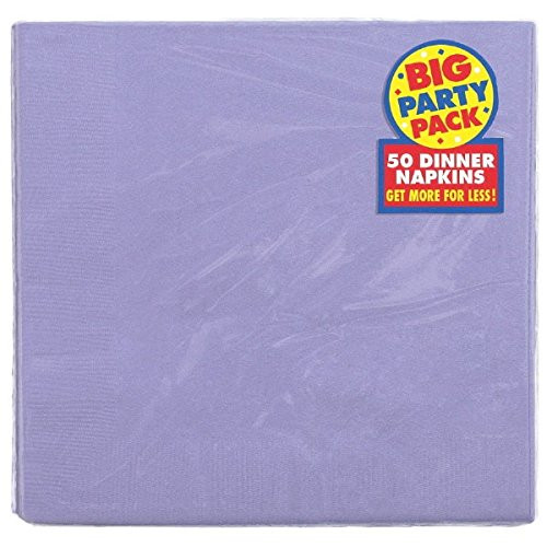 Big Party Pack 2 Ply Dinner Napkins   Purple Hydrangea   Pack of 50   Party Supply