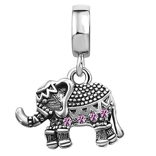 JMQJewelry Elephant Birthday Birthstone Purple June Charms for Bracelets Women Jewelry JMQJewelry Elephant Birthday Birthstone Purple June Charms for Bracelets Women Jewelry
