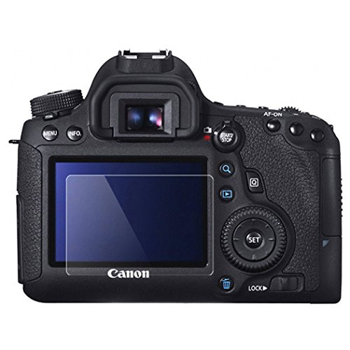 EOS 6D Screen Protector  BolinUS 0 3mm LCD Optical 9H Hard Tempered 2 Pack Anti scratch Glass Screen Protector Skin Film for Canon EOS 6D Camera