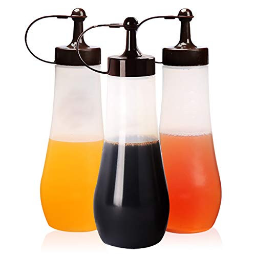 Plastic Squeeze Bottles with Lids Kitchen Squeeze Bottle for BBQ Sauce Condiments Salad Dressings and Ketchup Coffee Plastic Squeeze Bottles with Lids Kitchen Squeeze Bottle for BBQ Sauce Condiments Salad Dressings and Ketchup Coffee