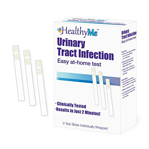 HealthyMe Urinary Tract Infection  UTI  Test Strips  3 Individually Wrapped Self Testing Strips  Accurate  Easy to Read Results in 2 Minutes  Clinically Tested