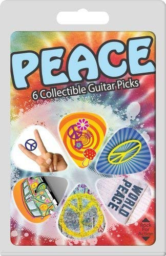 Peace Collectible Guitar Picks 6 Pack of Motion Guitar Picks