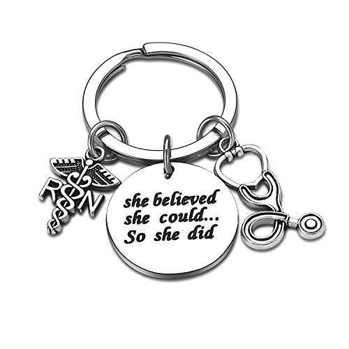 Nurse Gifts for Women Nursing Jewelry RN Nurse Keychain Thank You Gifts Nurse Appreciation Gift for Birthday Graduation Christmas She Believed She Could So She Did Nurse Gifts for Women Nursing Jewelry RN Nurse Keychain Thank You Gifts Nurse Appreciation Gift for Birthday Graduation Christmas She Believed She Could So She Did